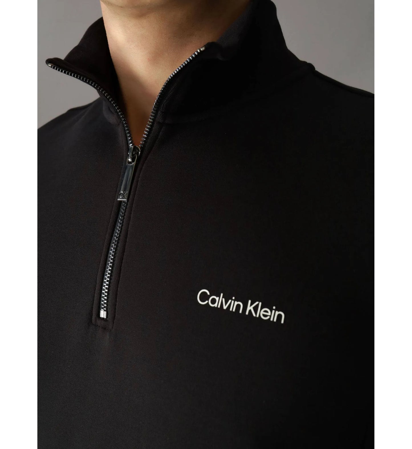 Calvin Klein Micro Logo Repreve Q-ZIP - Black