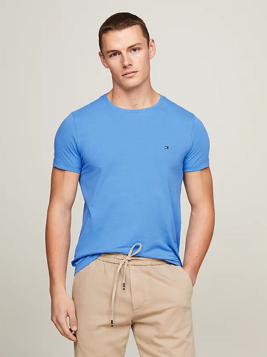 Tommy Hilfiger Flag Embroidery Extra Slim Fit T-shirt - Blue