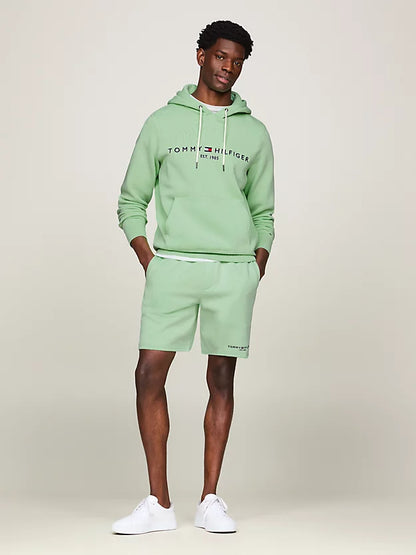 Tommy Hilfiger Logo Embroidery Regular Fit Hoody - Light Green