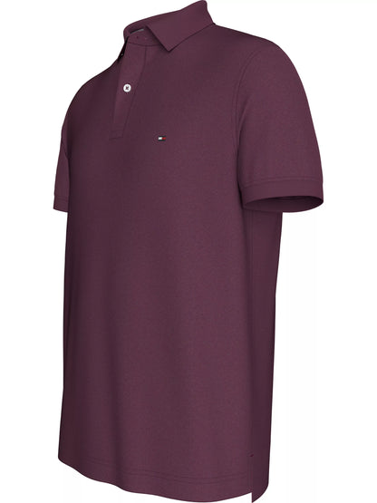 Tommy Hilfiger Flag Embroidery Regular Polo Shirt - Plum