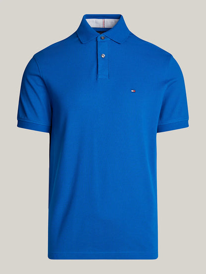 Tommy Hilfiger Flag Embroidery Regular Polo Shirt - Vibrant Indigo