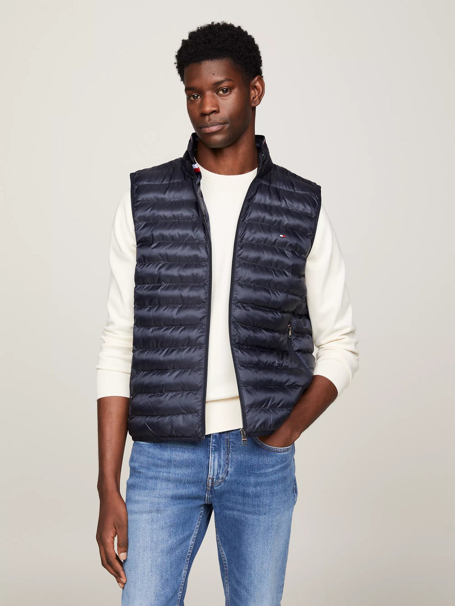 Tommy Hilfiger Water Repellent Packable Padded Vest - Desert Sky