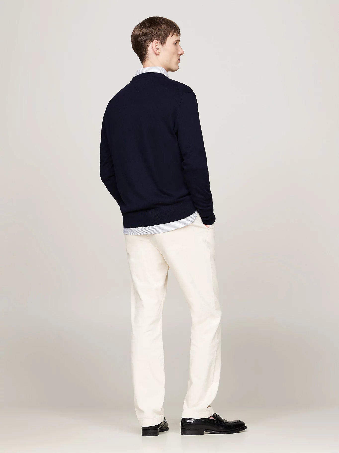 Tommy Hilfiger V-Neck Jumper with Cashmere - Desert Sky