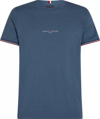 Tommy Hilfiger Tipped Logo Slim Fit T-shirt - Aegean Sea