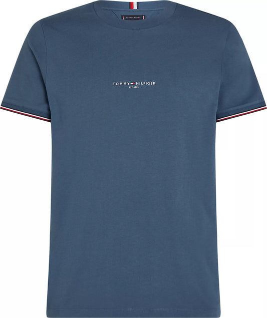 Tommy Hilfiger Tipped Logo Slim Fit T-shirt - Aegean Sea