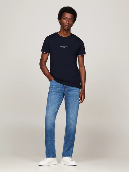 Tommy Hilfiger Tipped Cuff Slim T-shirt - Desert Sky