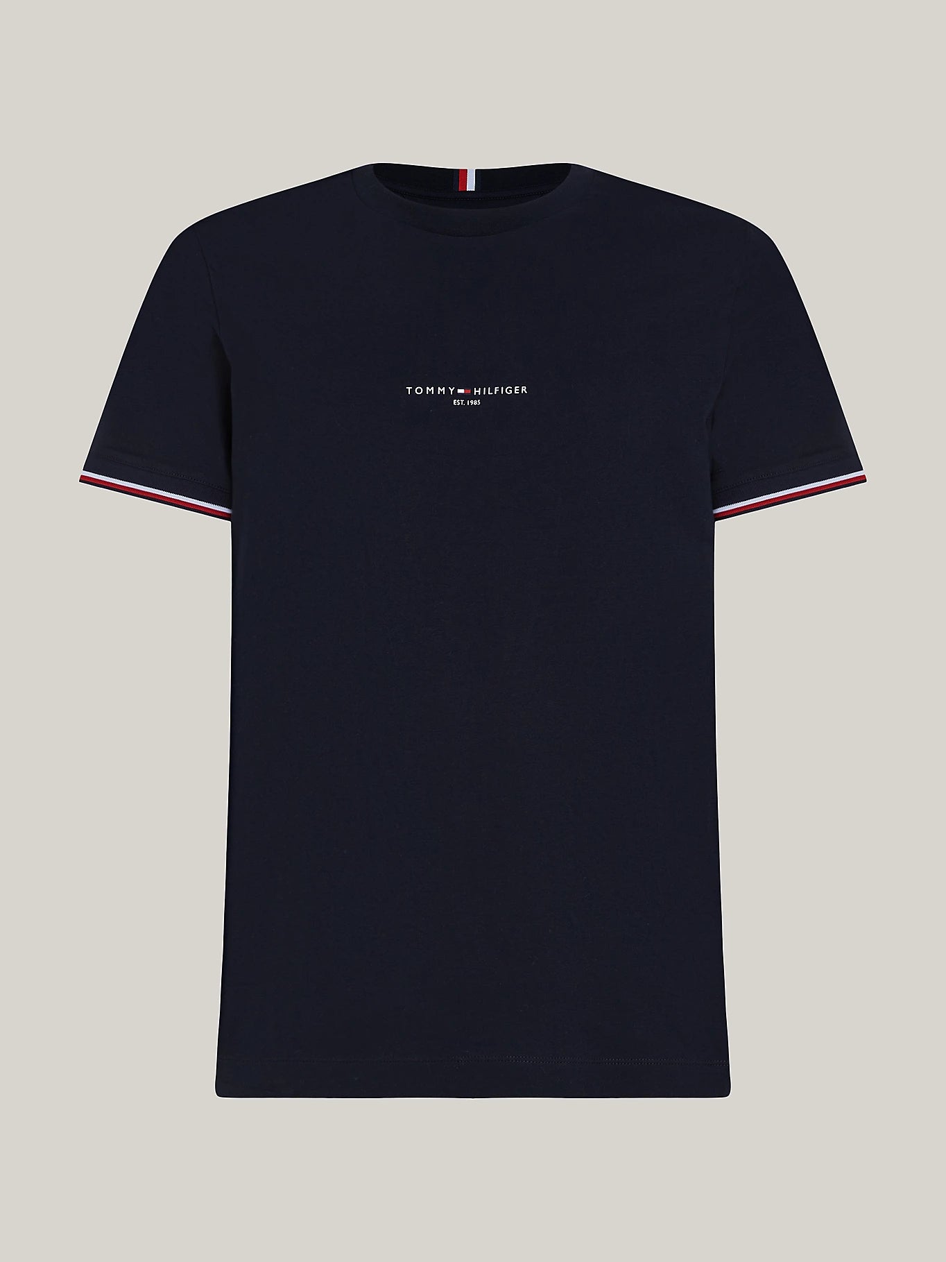 Tommy Hilfiger Tipped Cuff Slim T-shirt - Desert Sky