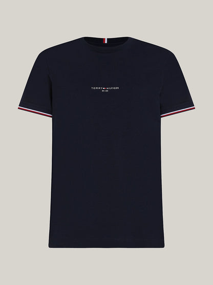 Tommy Hilfiger Tipped Cuff Slim T-shirt - Desert Sky