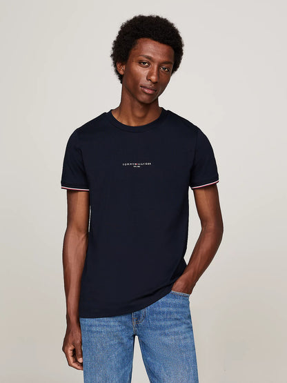 Tommy Hilfiger Tipped Cuff Slim T-shirt - Desert Sky