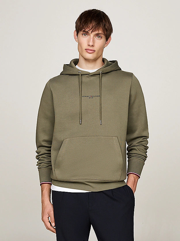 Tommy Hilfiger Tipped Cuffs Hoody - Battle Green