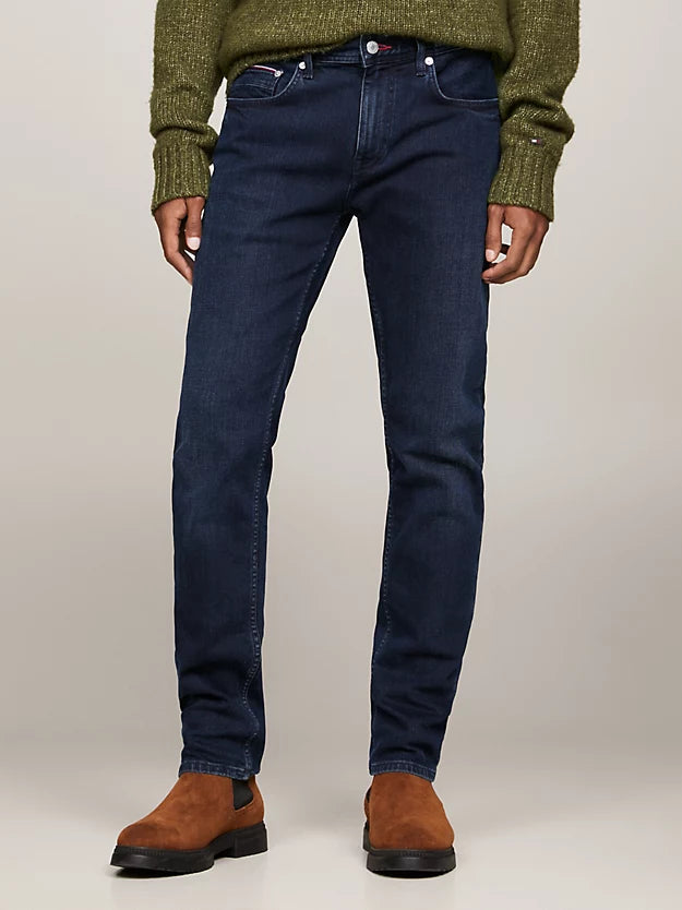 Tommy Hilfiger Denton Fitted Straight Jeans - Meek Blue Black