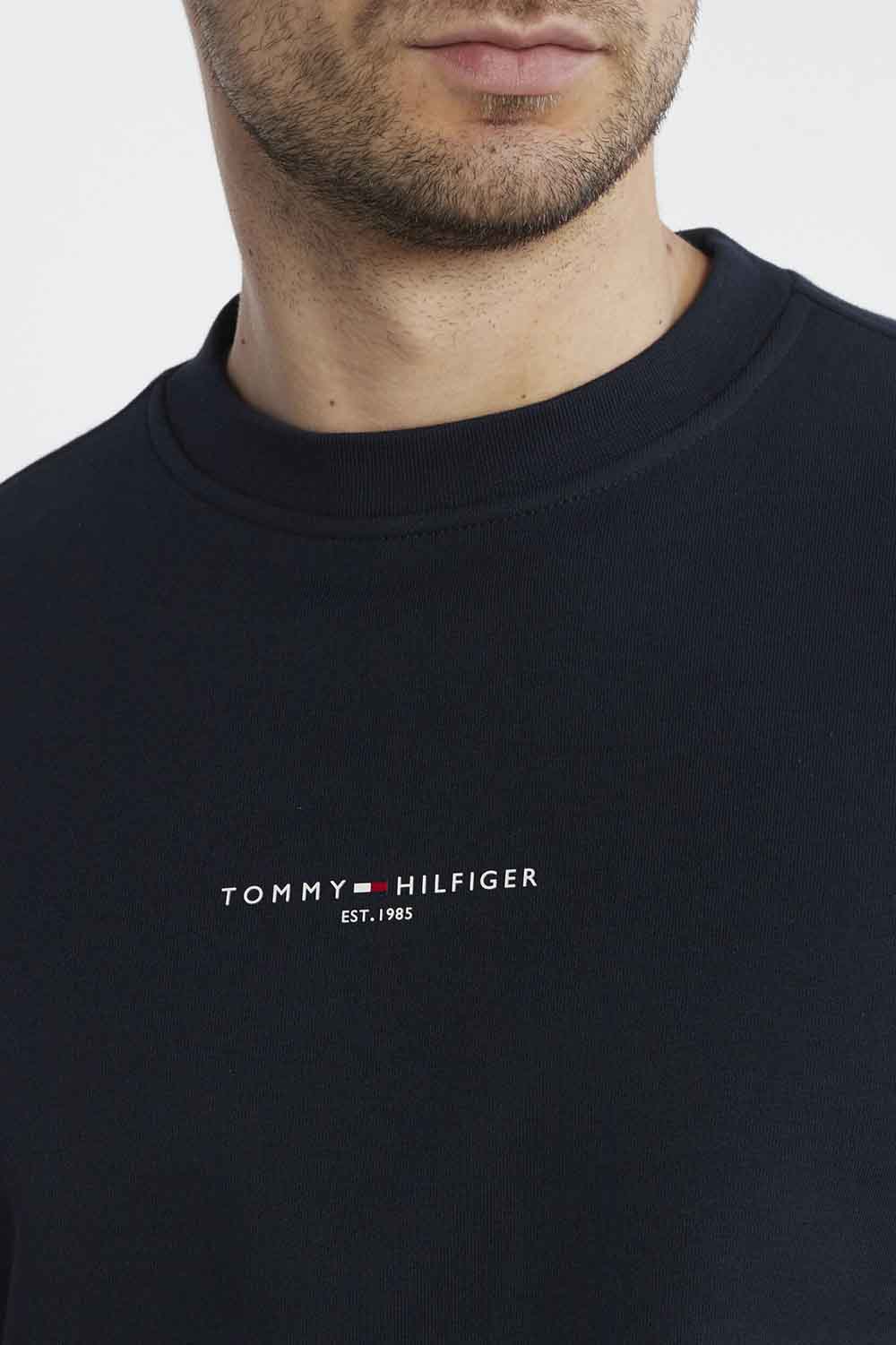 Tommy Hilfiger Tipped Cuff Crew Neck Sweatshirt - Desert Sky