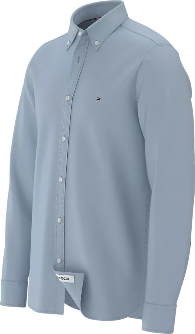 Tommy Hilfiger Flex Dobby Slim Fit Shirt - Sleepy Blue