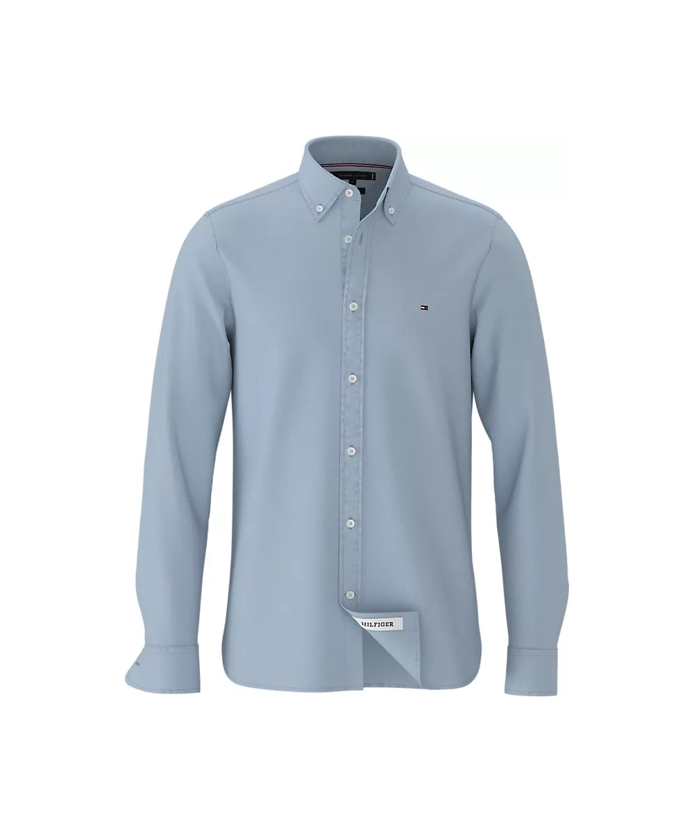 Tommy Hilfiger Flex Dobby Slim Fit Shirt - Sleepy Blue