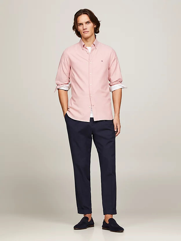 Tommy Hilfiger Flex Dobby Slim Fit Shirt - Teaberry Blossom