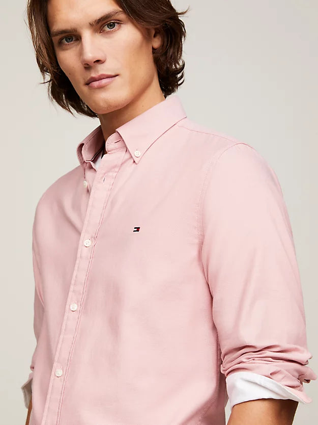 Tommy Hilfiger Flex Dobby Slim Fit Shirt - Teaberry Blossom