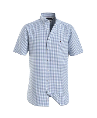 Tommy Hilfiger 1985 Oxford Gingham Short Sleeve Shirt - Sleepy Blue