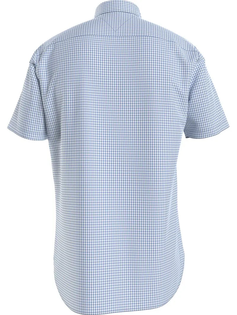 Tommy Hilfiger 1985 Oxford Gingham Short Sleeve Shirt - Sleepy Blue