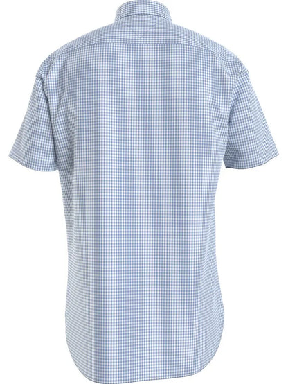 Tommy Hilfiger 1985 Oxford Gingham Short Sleeve Shirt - Sleepy Blue