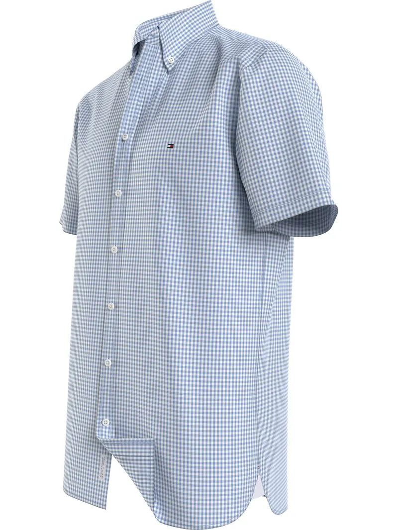 Tommy Hilfiger 1985 Oxford Gingham Short Sleeve Shirt - Sleepy Blue