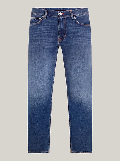 Tommy Hilfiger Denton Fitted Straight Faded Jeans - Mandall Indigo