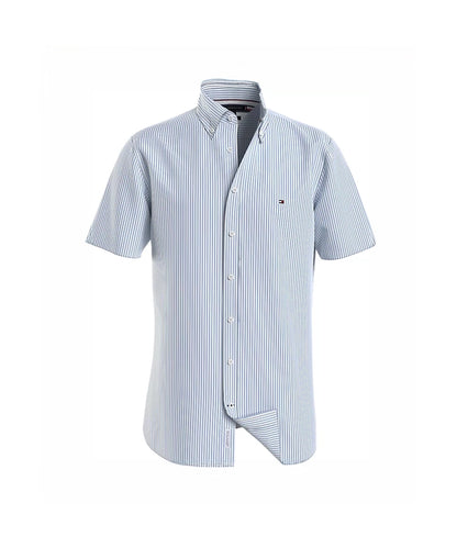 Tommy Hilfiger Th Flex 1985 Collection Regular Short Sleeve Shirt - Cloudy Blue