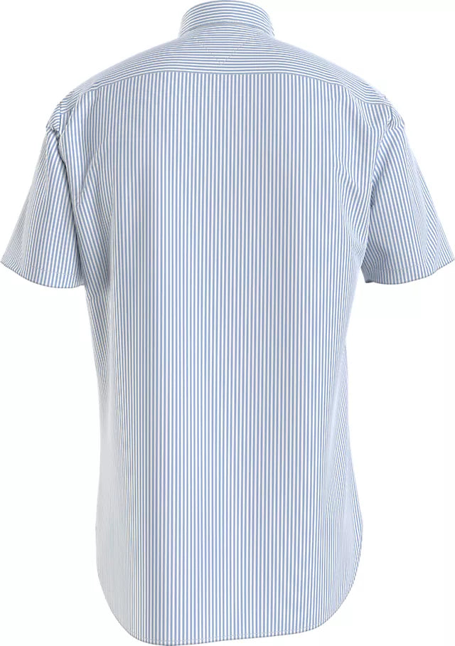 Tommy Hilfiger Th Flex 1985 Collection Regular Short Sleeve Shirt - Cloudy Blue