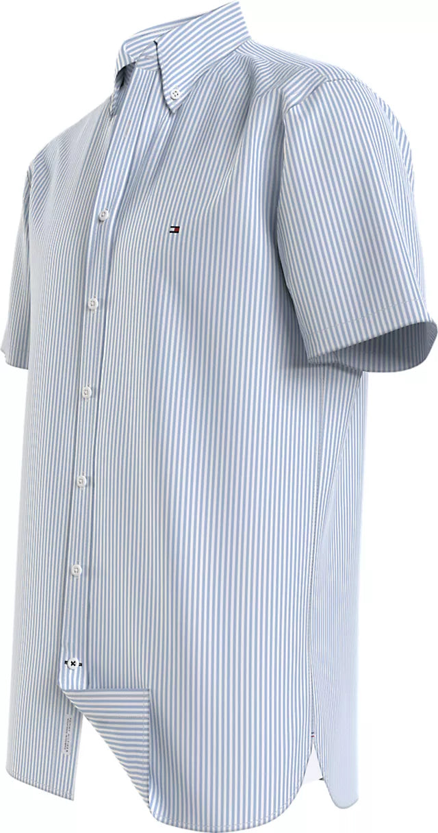 Tommy Hilfiger Th Flex 1985 Collection Regular Short Sleeve Shirt - Cloudy Blue