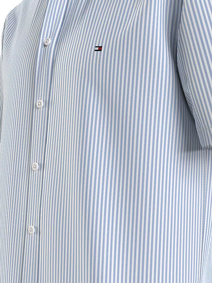 Tommy Hilfiger Th Flex 1985 Collection Regular Short Sleeve Shirt - Cloudy Blue