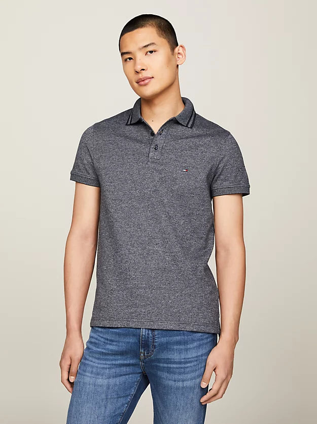 Tommy Hilfiger Tipped Collar Slim Fit Polo - Desert Sky
