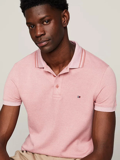 Tommy Hilfiger Tipped Collar Slim Fit Polo - Teaberry Blossom