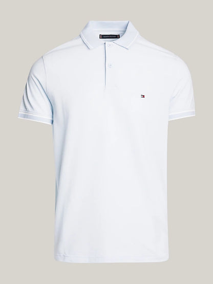 Tommy Hilfiger Hilfiger Monotype Logo Collar Regular Polo - Breezy Blue