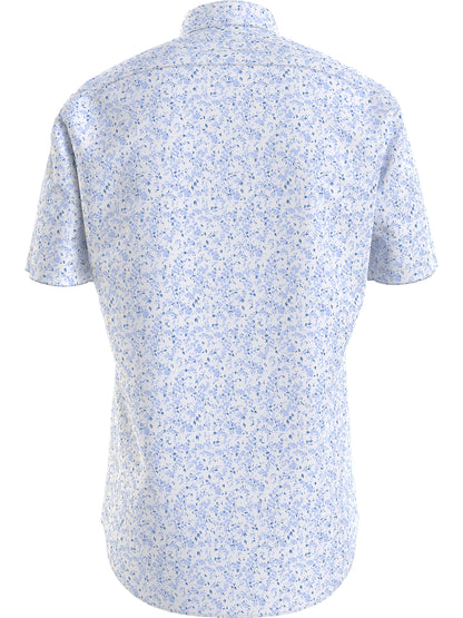 Tommy Hilfiger Ditsy Flow Shirt Ss - Venice Blue