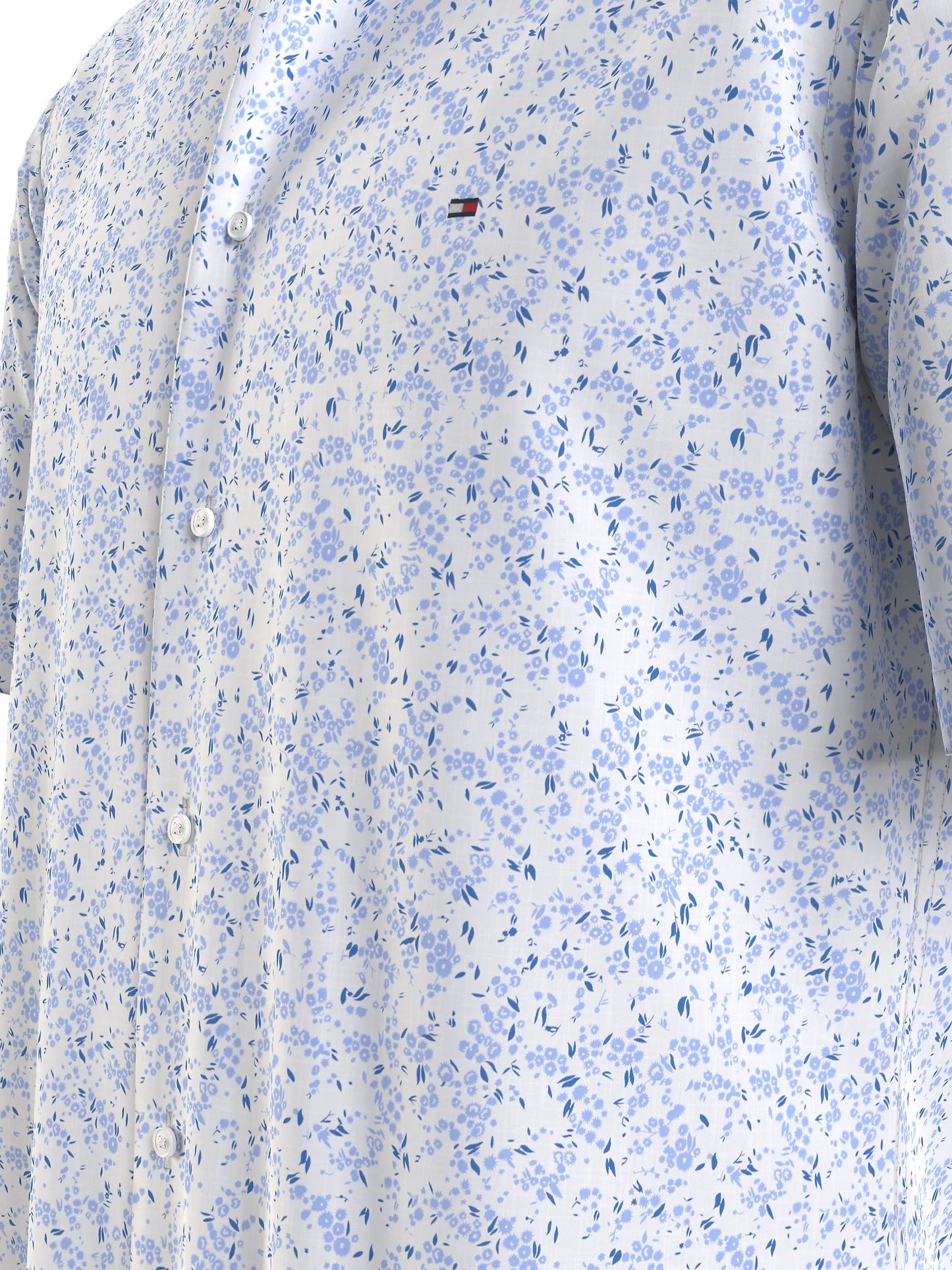 Tommy Hilfiger Ditsy Flow Shirt Ss - Venice Blue