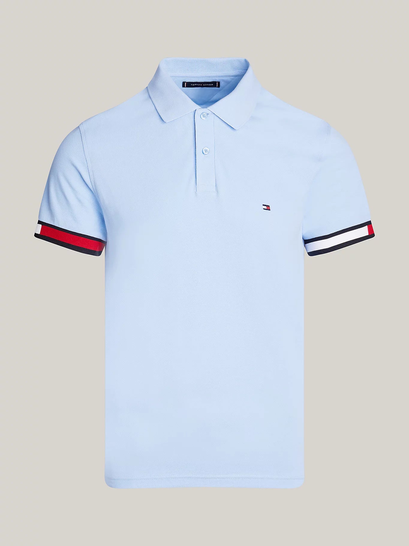 Tommy Hilfiger Hilfiger Flag Slim Fit Polo - Vessel Blue