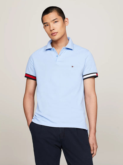 Tommy Hilfiger Hilfiger Flag Slim Fit Polo - Vessel Blue