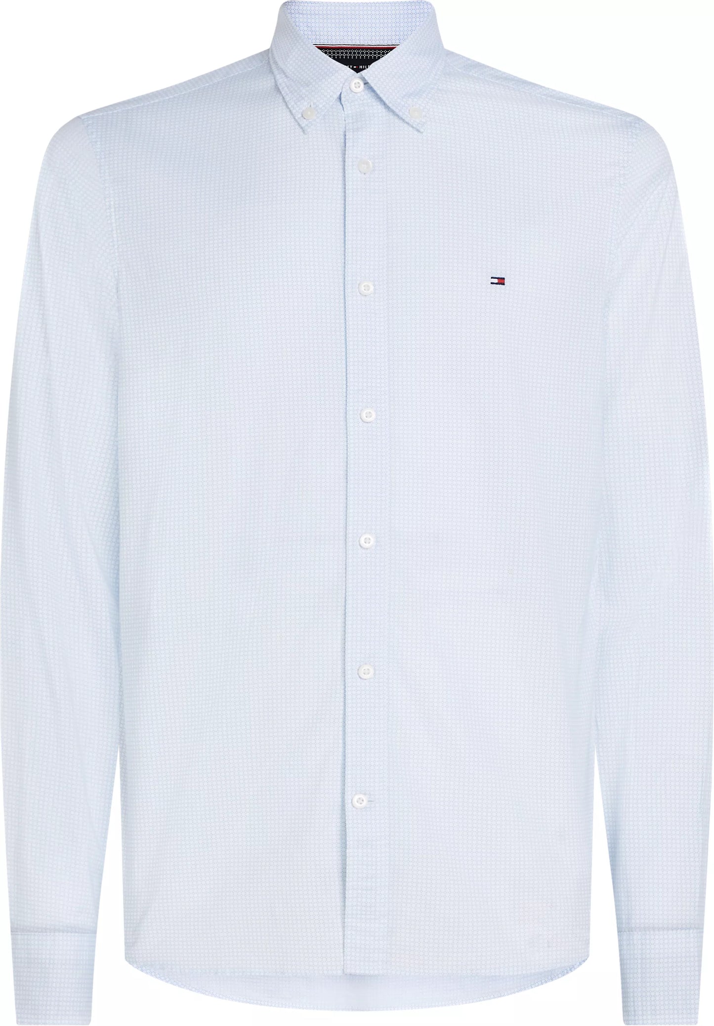 Tommy Hilfiger Flex Micro Foulard Sf Shirt - Light Blue