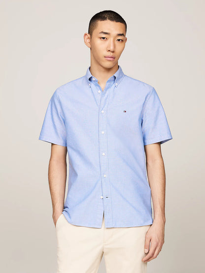 Tommy Hilfiger Heritage Short Sleeve Regular Fit Shirt - Shirt Blue