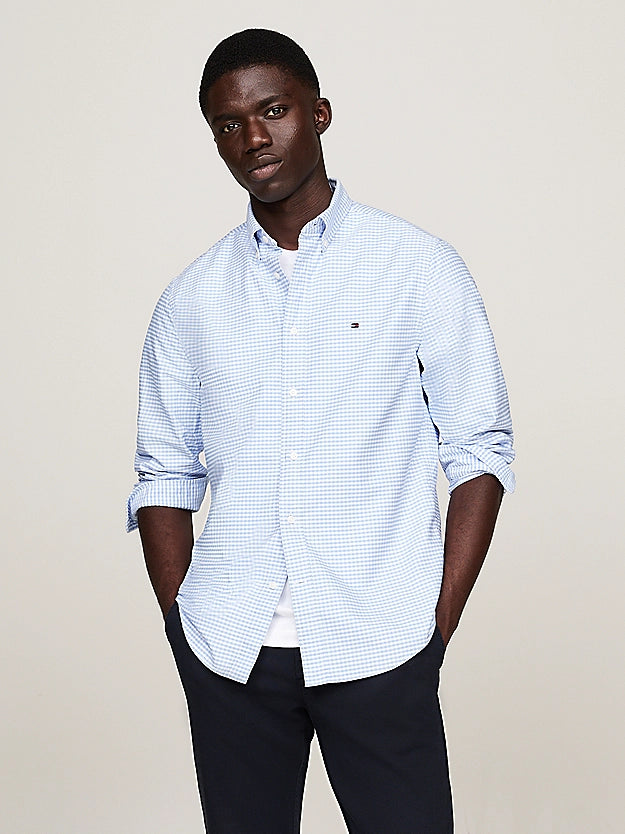 Tommy Hilfiger Gingham Regular Fit Oxford Shirt - Cloudy Blue