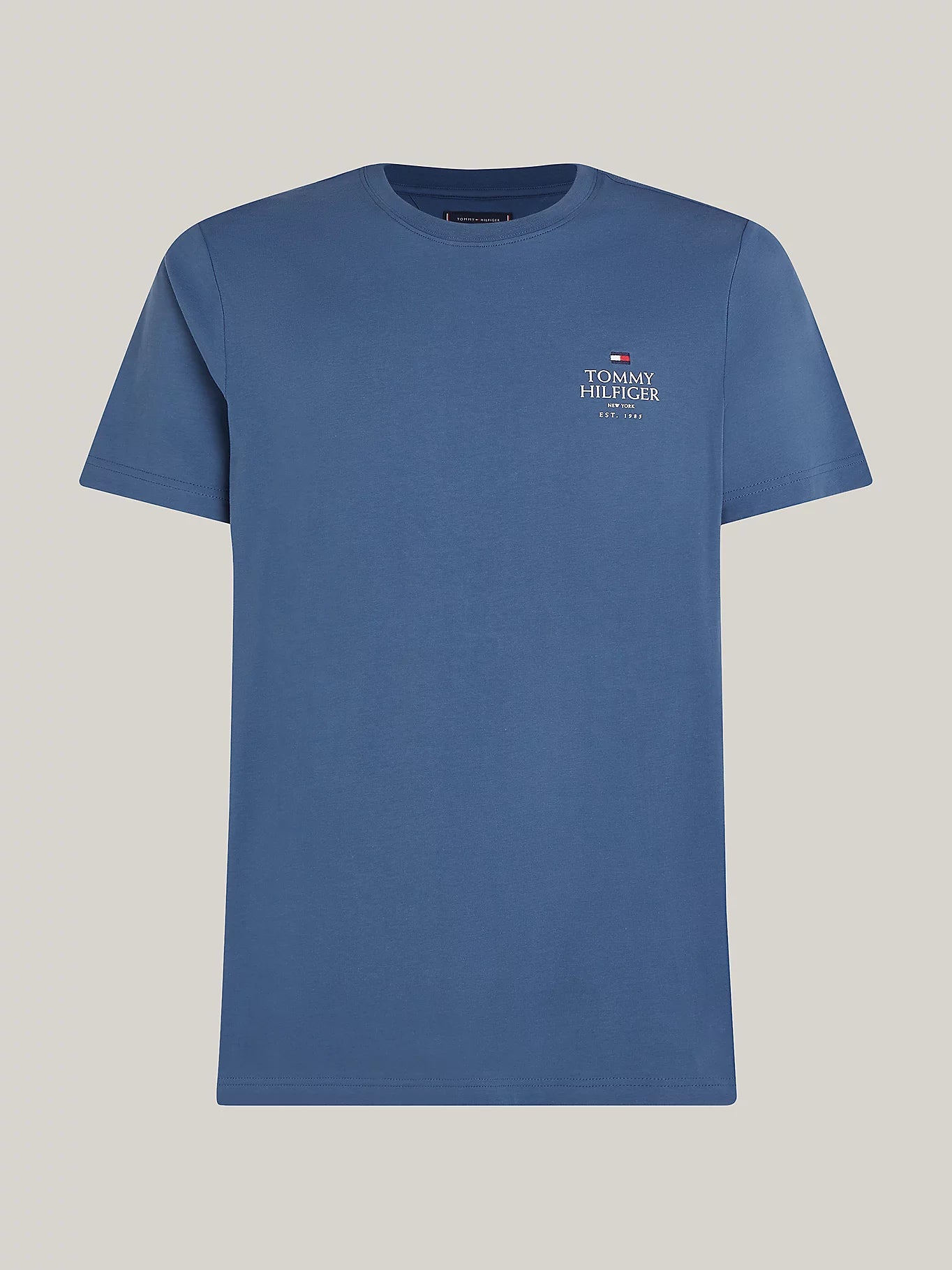 Tommy Hilfiger Logo Crew Neck T-shirt - Sea Blue