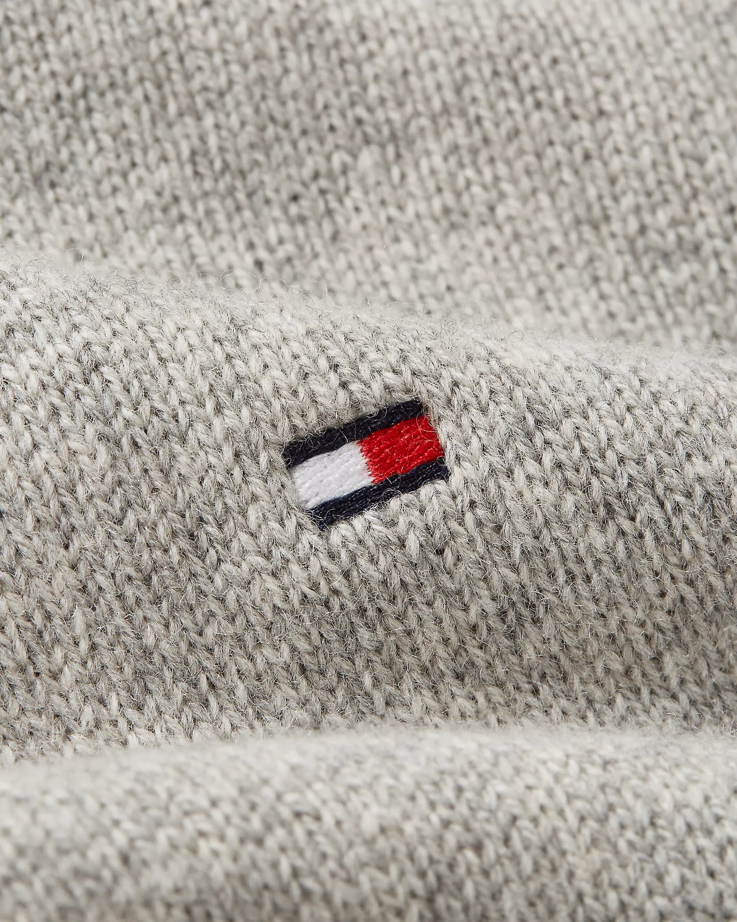 Tommy Hilfiger Lambswool Zip Mock - Light Grey Heather