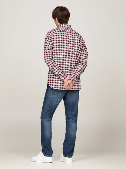 Tommy Hilfiger Check Slim Fit Oxford Shirt - Rouge