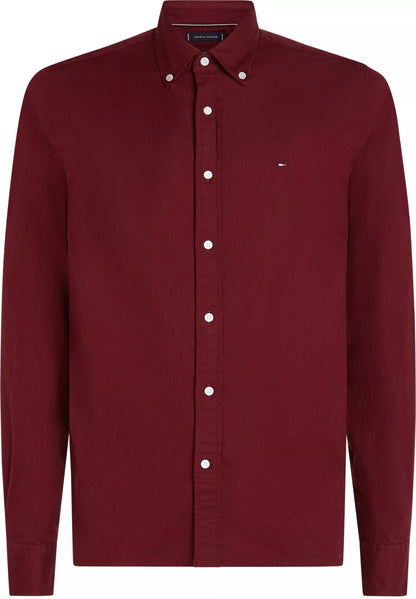 Tommy Hilfiger Flag Embroidery Regular Fit Shirt - Deep Rouge