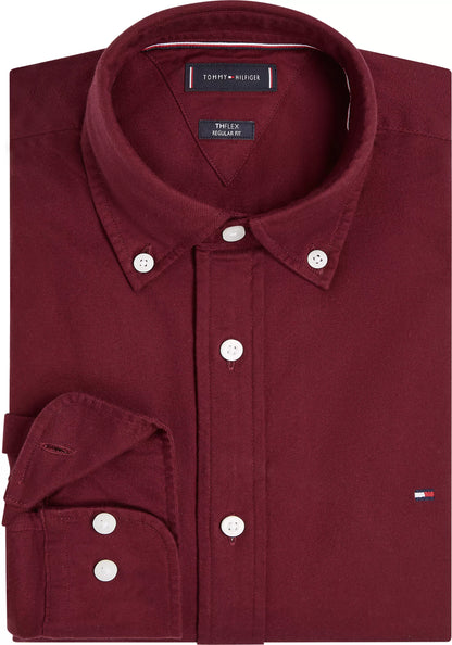 Tommy Hilfiger Flag Embroidery Regular Fit Shirt - Deep Rouge