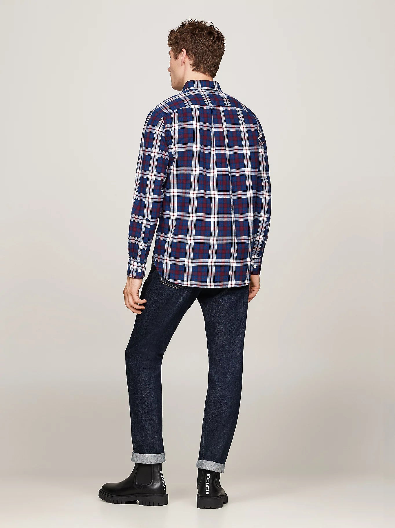 Tommy Hilfiger Tartan Regular Fit Poplin Shirt - Deep Indigo