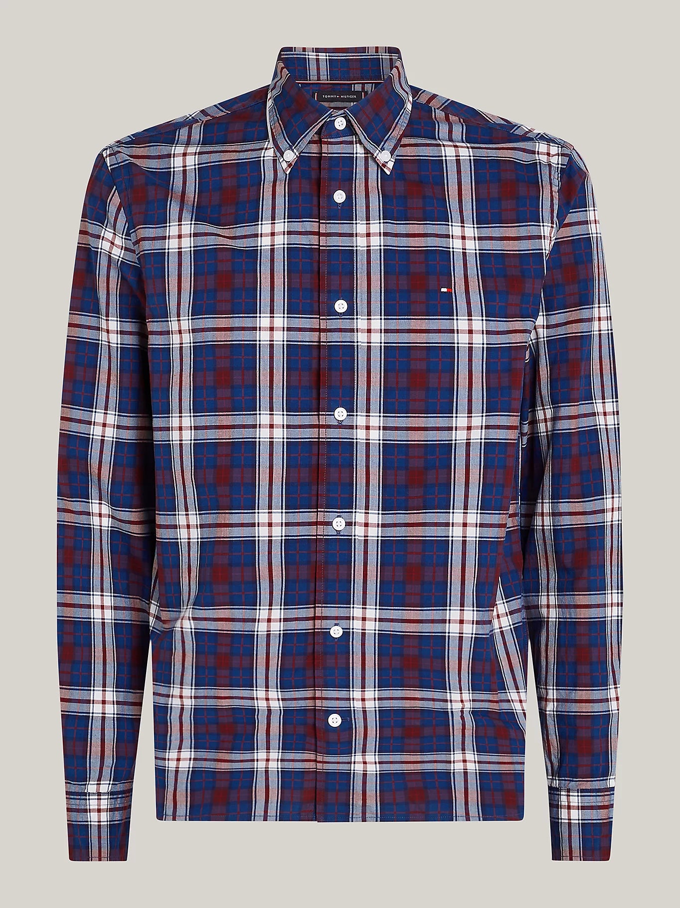 Tommy Hilfiger Tartan Regular Fit Poplin Shirt - Deep Indigo