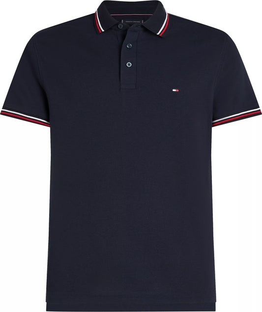 Tommy Hilfiger Tipped Slim Fit Polo - Desert Sky