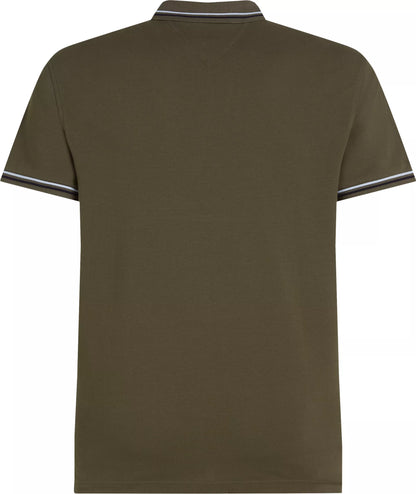 Tommy Hilfiger Slim Tipped Polo Shirt - Army Green