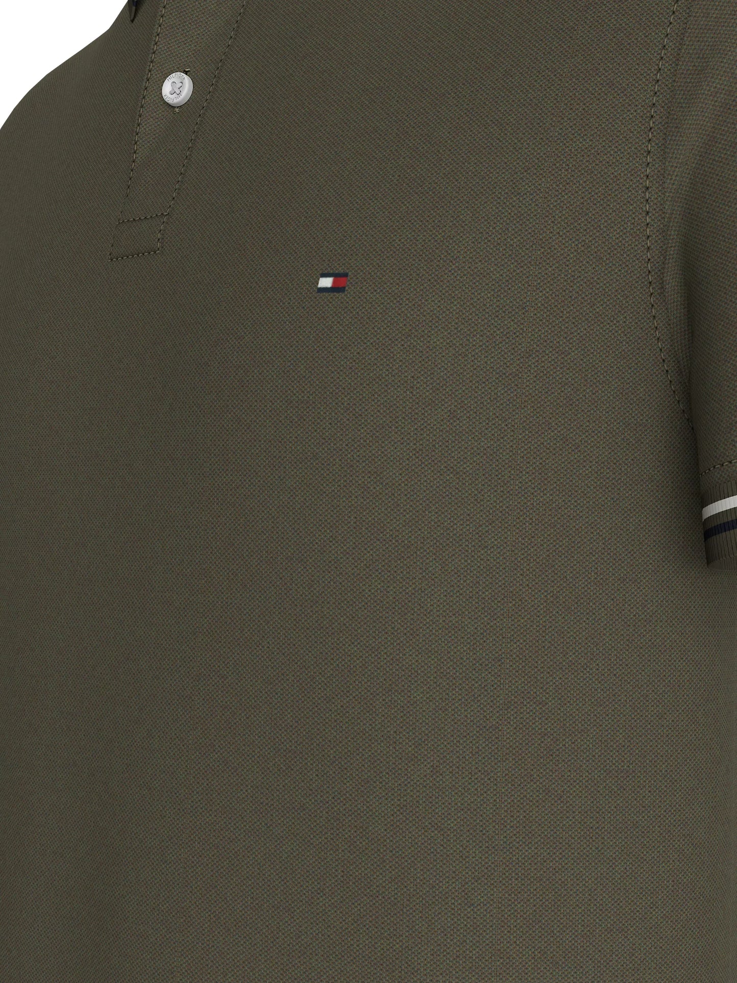 Tommy Hilfiger Slim Tipped Polo Shirt - Army Green