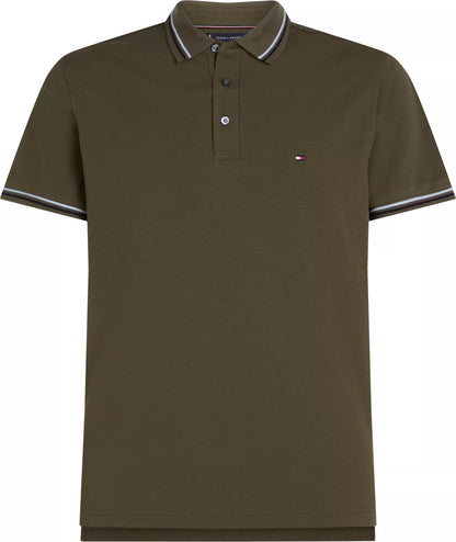 Tommy Hilfiger Slim Tipped Polo Shirt - Army Green